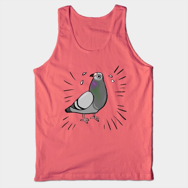 Frantic Pigeon Friend Tank Top by ProfessorBees